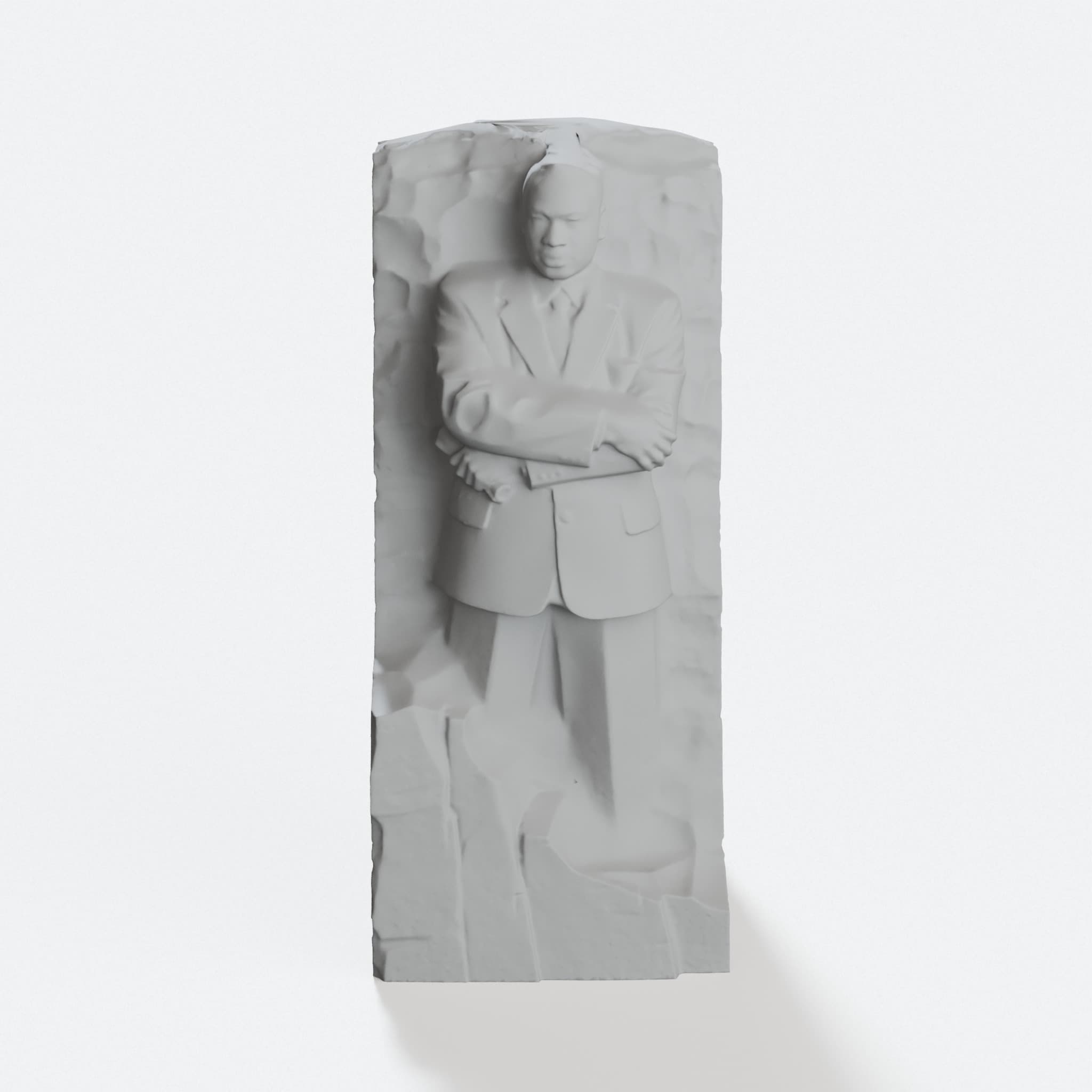 Martin Luther King Jr Monument 3D Printed Wall Art, hero tilt