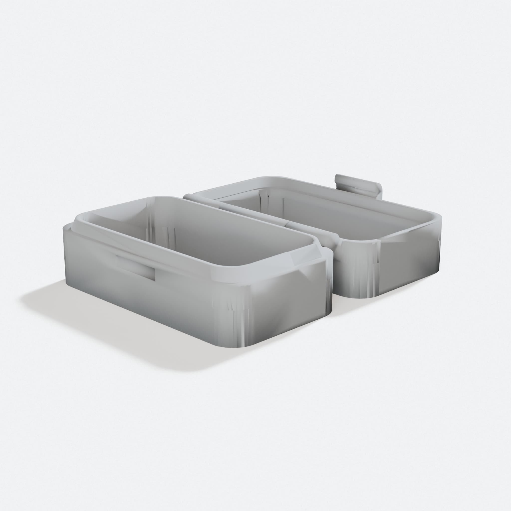 Small Box with Flat Bottom, Easy-Print Storage Bin, turn three quarter