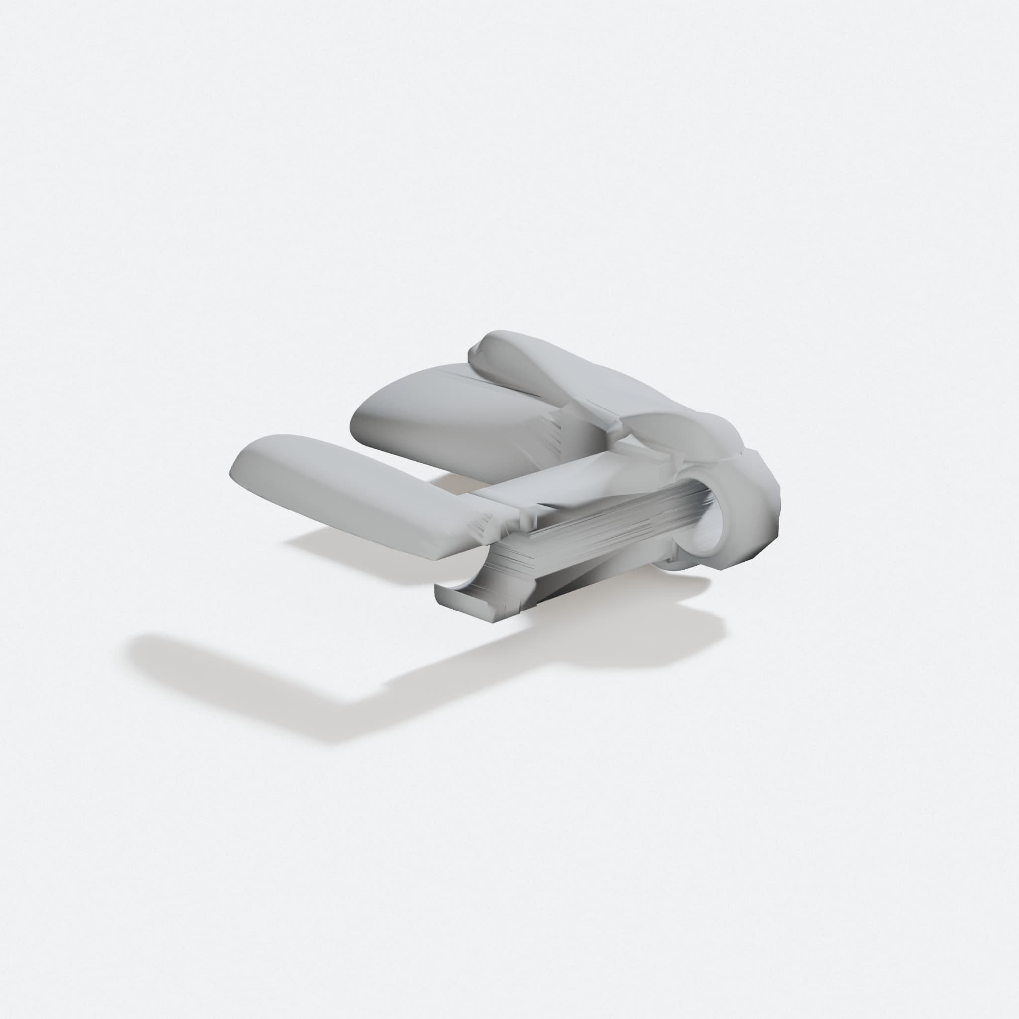 3D Printed Airbrush Handle for Workshop Tools, turn three quarter