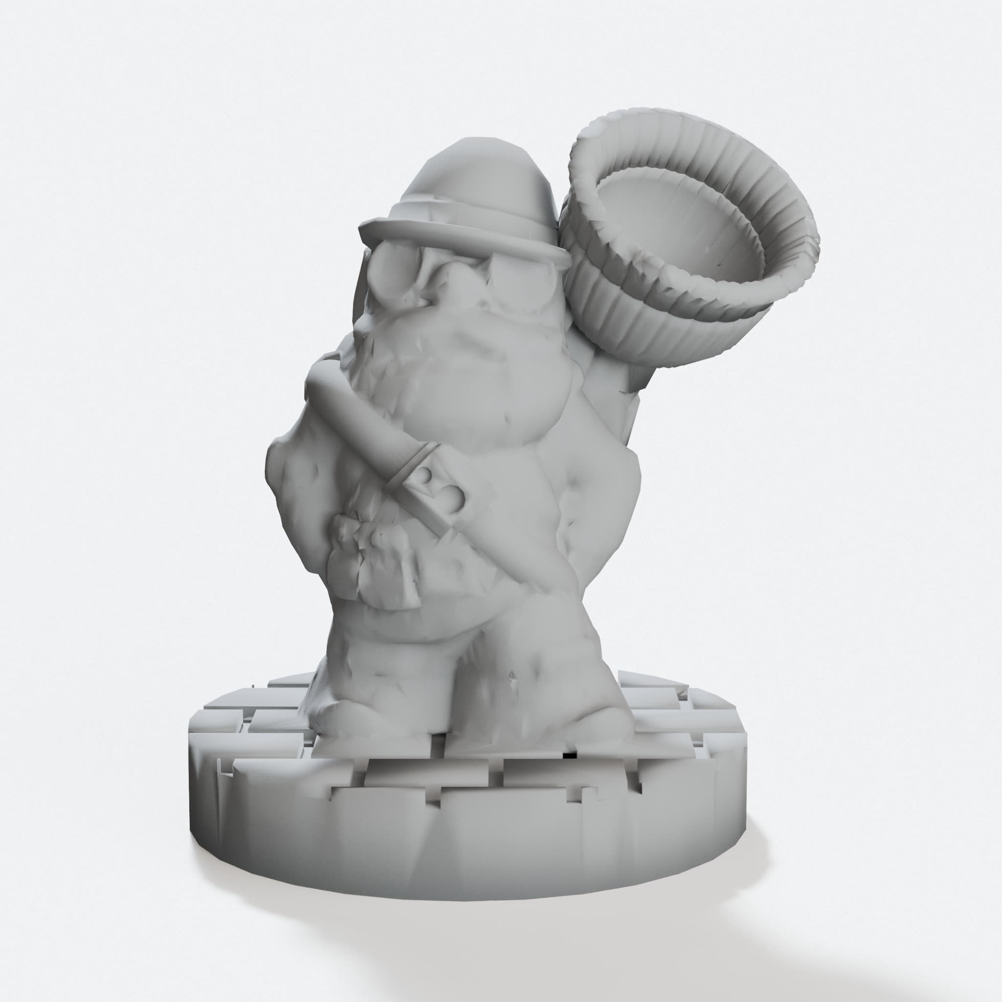 Sir Occulum Tanberry 28mm Gnome Miniature STL, hero tilt