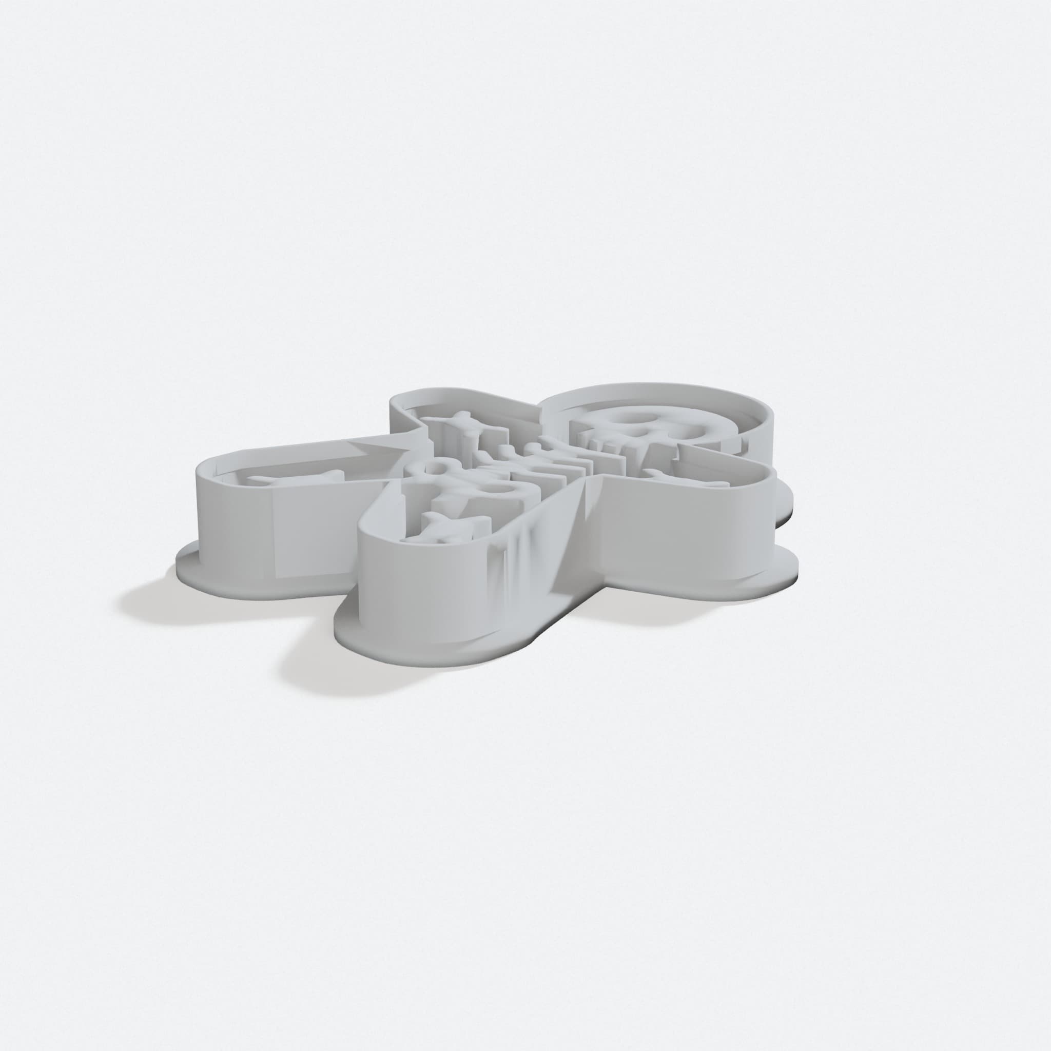 Skeleton and Voodoo Doll Cookie Cutter Set, turn three quarter
