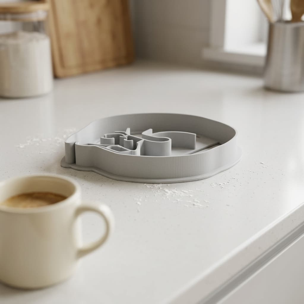 3D Printed Cat Cookie Cutter Kitchen Tool, in real life